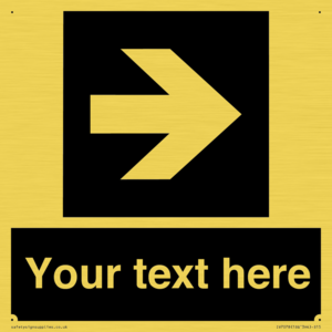 IV7078: Custom Directional signage black arrow right