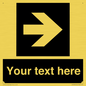 IV7078: Custom Directional signage black arrow right