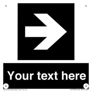 IV7078: Custom Directional signage black arrow right