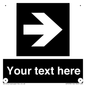 IV7078: Custom Directional signage black arrow right