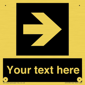IV7078: Custom Directional signage black arrow right