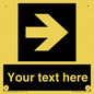 IV7078: Custom Directional signage black arrow right