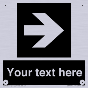 IV7078: Custom Directional signage black arrow right