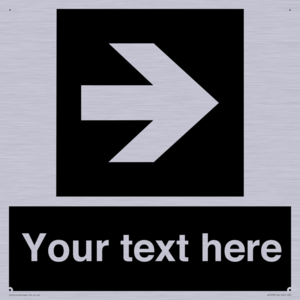IV7078: Custom Directional signage black arrow right