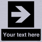 IV7078: Custom Directional signage black arrow right