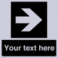 IV7078: Custom Directional signage black arrow right