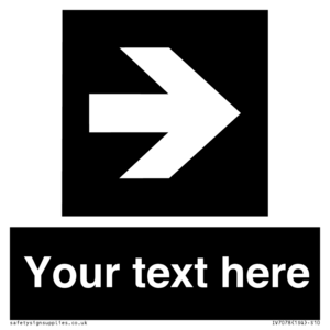 IV7078: Custom Directional signage black arrow right