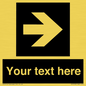 IV7078: Custom Directional signage black arrow right