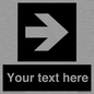 IV7078: Custom Directional signage black arrow right