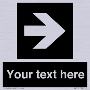 IV7078: Custom Directional signage black arrow right