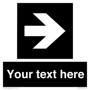 IV7078: Custom Directional signage black arrow right
