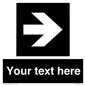 IV7078: Custom Directional signage black arrow right