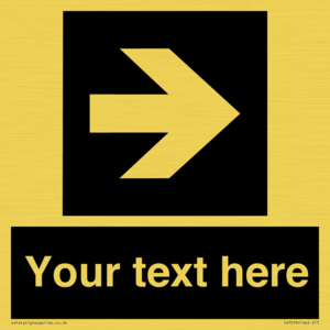 IV7078: Custom Directional signage black arrow right