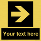 IV7078: Custom Directional signage black arrow right