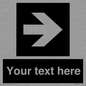IV7078: Custom Directional signage black arrow right