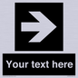 IV7078: Custom Directional signage black arrow right