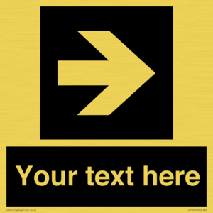 IV7078: Custom Directional signage black arrow right
