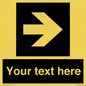 IV7078: Custom Directional signage black arrow right