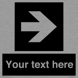 IV7078: Custom Directional signage black arrow right