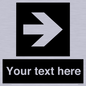 IV7078: Custom Directional signage black arrow right