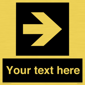 IV7078: Custom Directional signage black arrow right