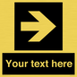 IV7078: Custom Directional signage black arrow right