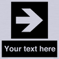 IV7078: Custom Directional signage black arrow right