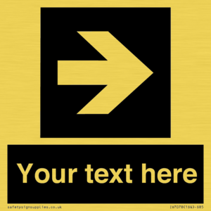IV7078: Custom Directional signage black arrow right