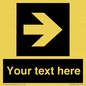 IV7078: Custom Directional signage black arrow right
