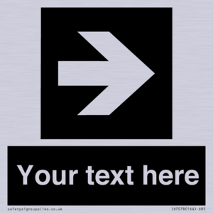 IV7078: Custom Directional signage black arrow right