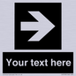 IV7078: Custom Directional signage black arrow right