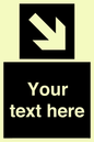 IV7079: Custom Directional signage black arrow down right