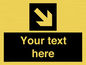 IV7079: Custom Directional signage black arrow down right