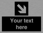IV7079: Custom Directional signage black arrow down right