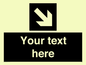 IV7079: Custom Directional signage black arrow down right