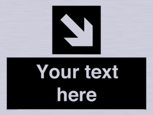 IV7079: Custom Directional signage black arrow down right