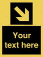 IV7079: Custom Directional signage black arrow down right