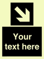 IV7079: Custom Directional signage black arrow down right