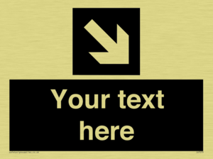 IV7079: Custom Directional signage black arrow down right