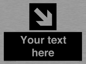 IV7079: Custom Directional signage black arrow down right