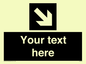 IV7079: Custom Directional signage black arrow down right
