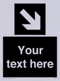 IV7079: Custom Directional signage black arrow down right