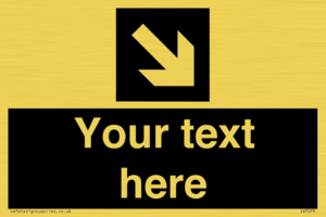IV7079: Custom Directional signage black arrow down right