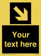 IV7079: Custom Directional signage black arrow down right