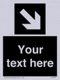 IV7079: Custom Directional signage black arrow down right