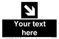 IV7079: Custom Directional signage black arrow down right