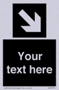 IV7079: Custom Directional signage black arrow down right