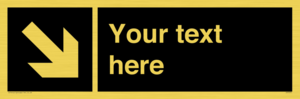 IV7079: Custom Directional signage black arrow down right