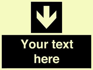 IV7080: Custom Directional signage black arrow down
