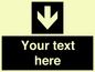 IV7080: Custom Directional signage black arrow down